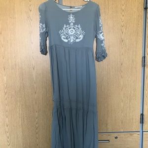 Roolee maxi dress in green
